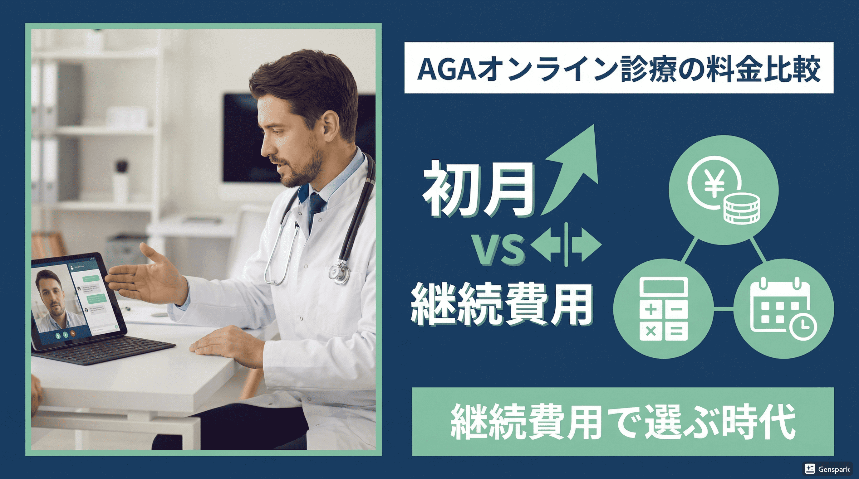AGAオンライン診療の料金比較｜初月と継続で差がある理由
