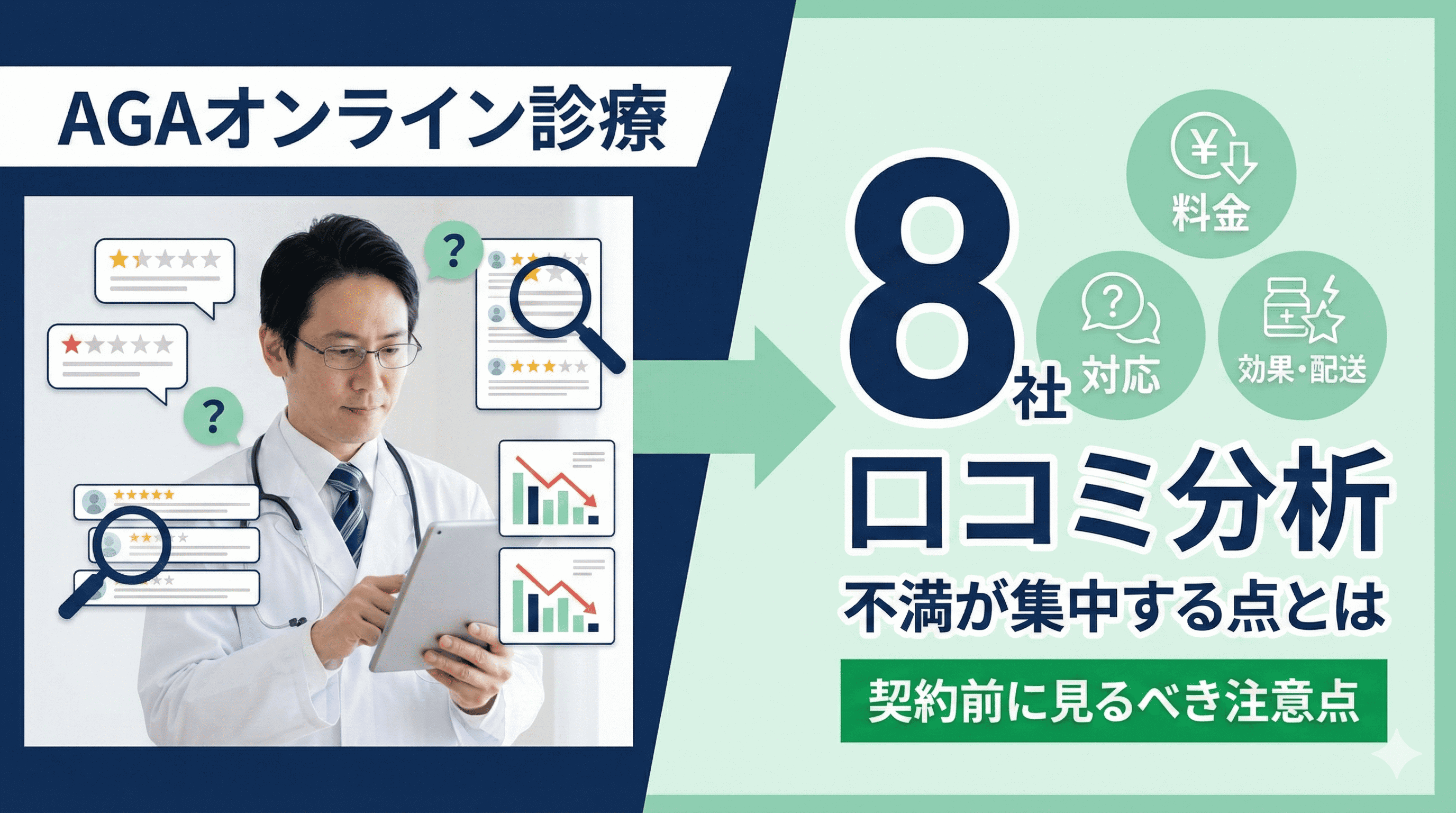 AGAオンライン診療の口コミを分析｜不満が集中する点とは